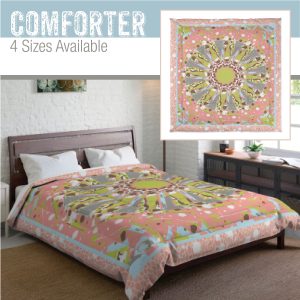 Pink Giraffe Mandala — Comforter