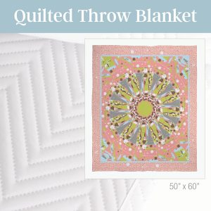 Pink Giraffe Mandala - Quilted Throw - 50" x 60"