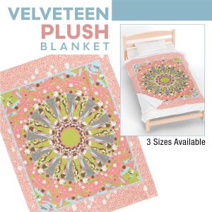 Pink Giraffe Mandala — Velveteen Plush Blanket