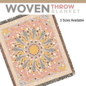 Pink Giraffe Mandala — Woven Throw